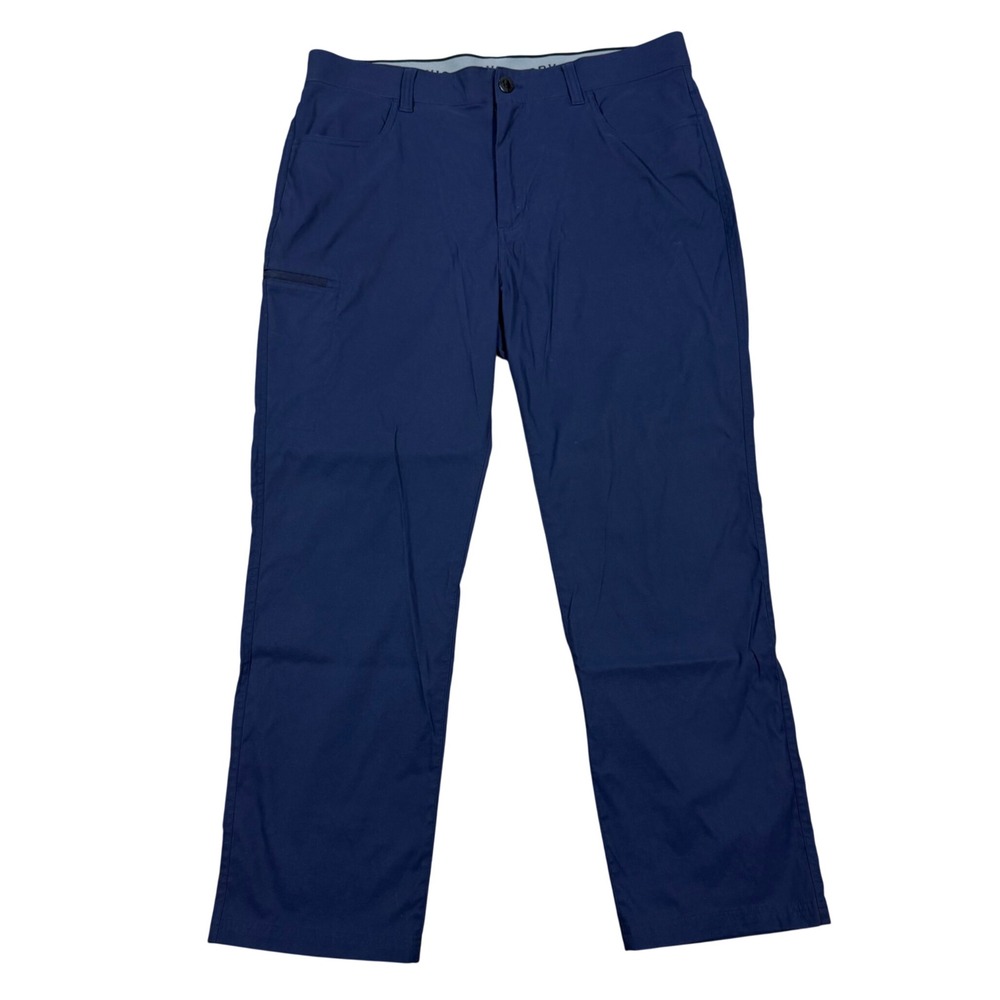 Orvis Men's Performance Pants‎ 38x30 Blue Stretch Water Repellent Travel Golf